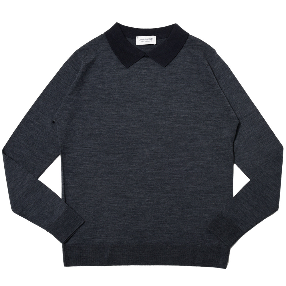 JOHN SMEDLEY(ジョンスメドレー) A4601 ロングスリーブクレリックニットポロ
