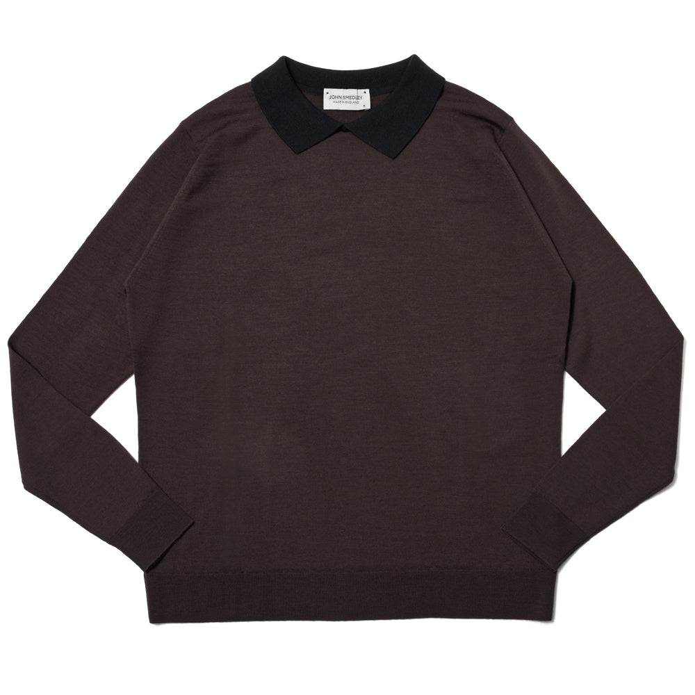 JOHN SMEDLEY(ジョンスメドレー) A4601 ロングスリーブクレリックニットポロ