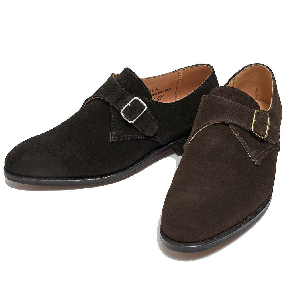 Crockett&Jones クロケットアンドジョーンズ COMPTON コンプトン カーフスエード モンクストラップ シューズ