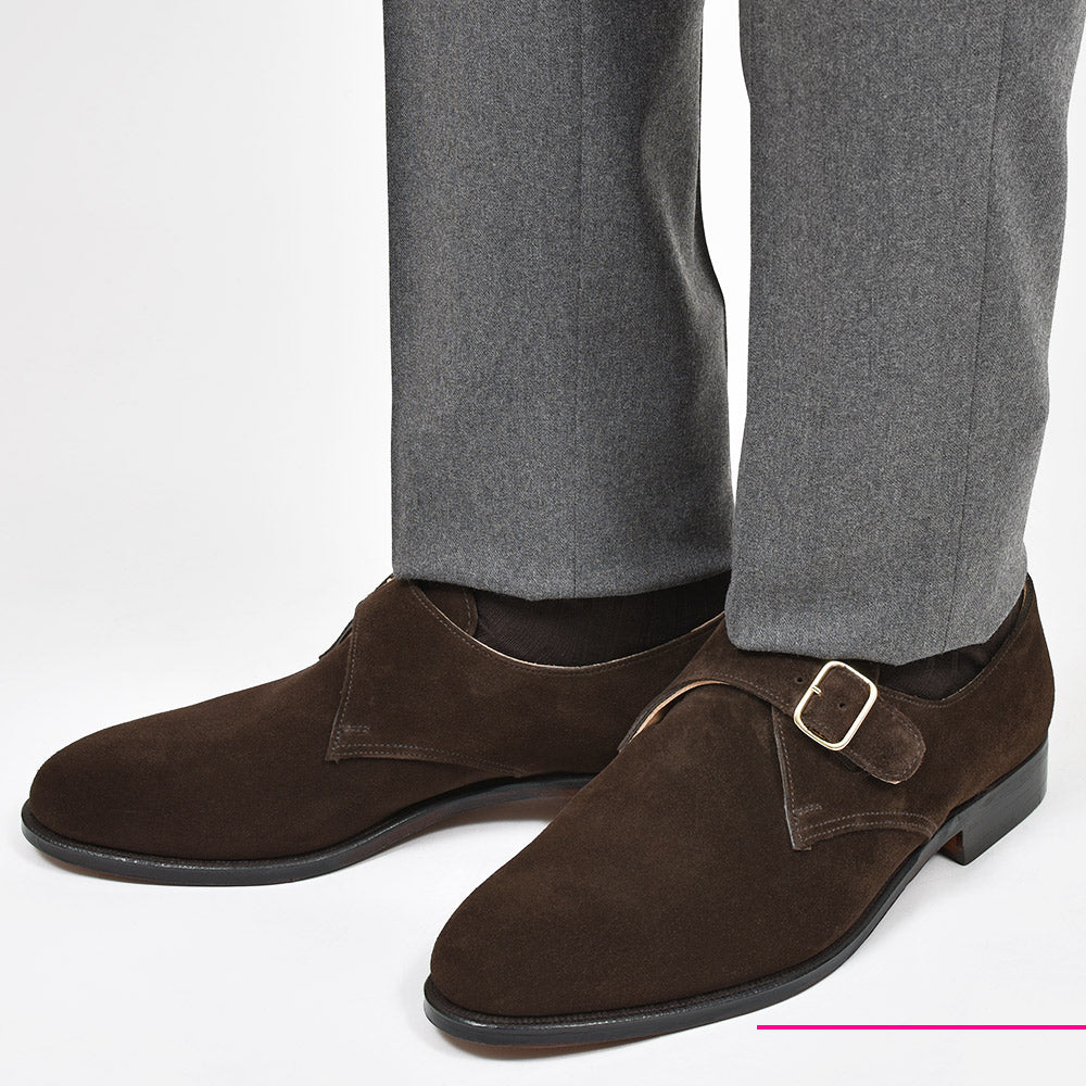 Crockett&Jones クロケットアンドジョーンズ COMPTON コンプトン カーフスエード モンクストラップ シューズ