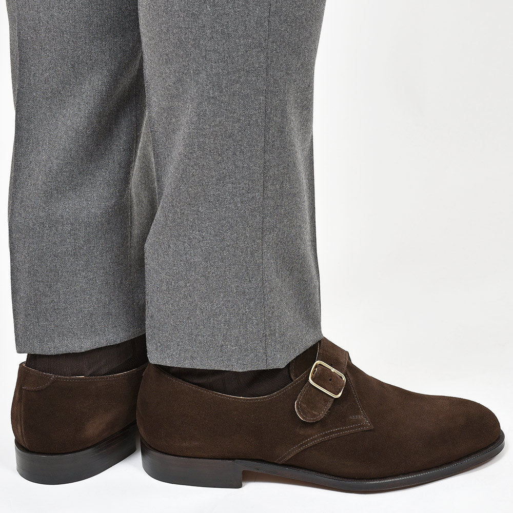 Crockett&Jones クロケットアンドジョーンズ COMPTON コンプトン カーフスエード モンクストラップ シューズ
