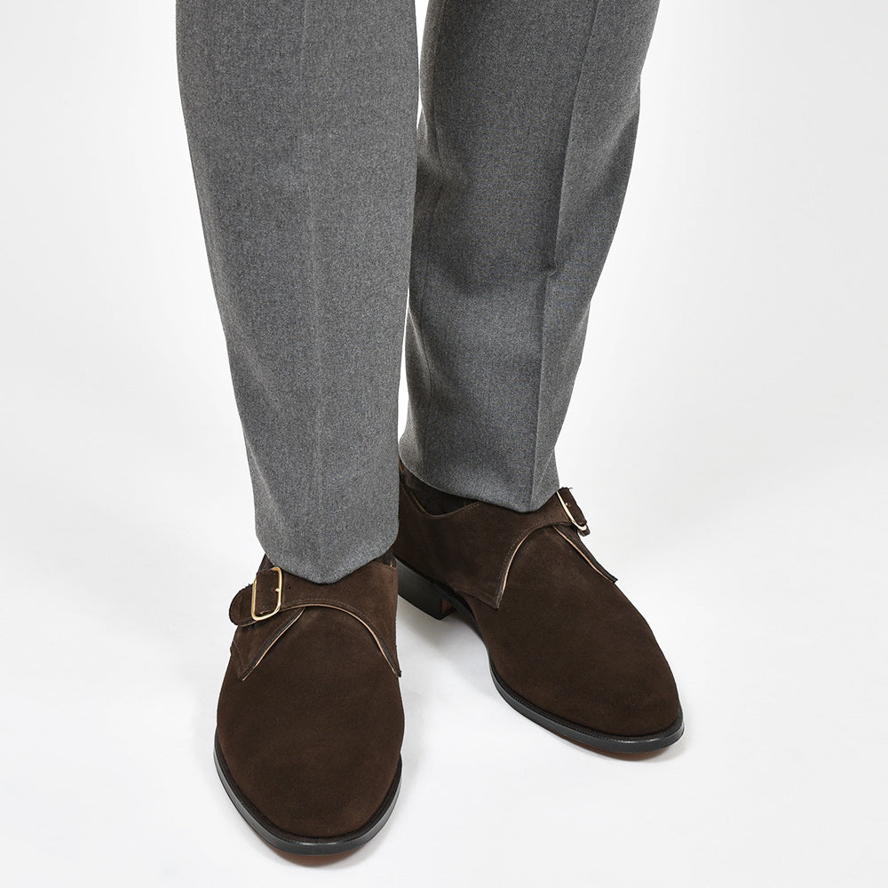 Crockett&Jones クロケットアンドジョーンズ COMPTON コンプトン カーフスエード モンクストラップ シューズ