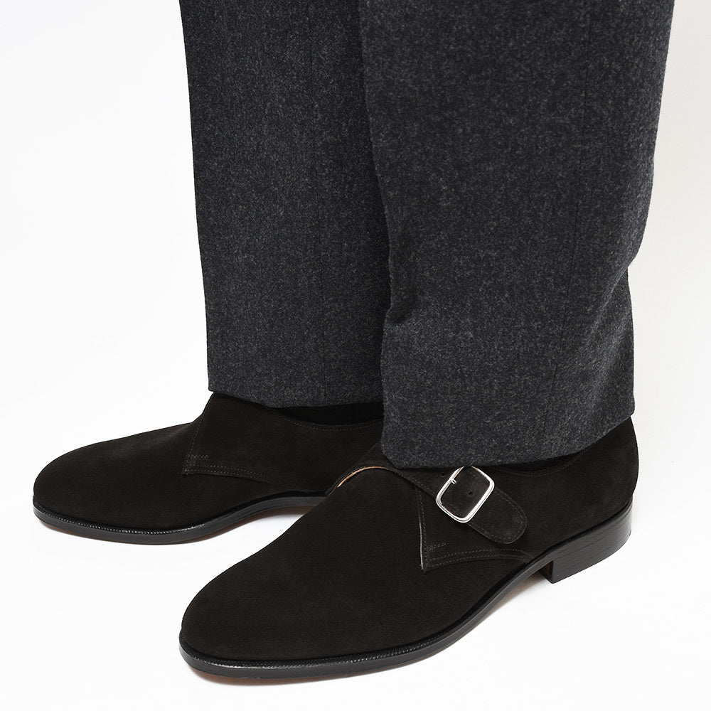 Crockett&Jones クロケットアンドジョーンズ COMPTON コンプトン カーフスエード モンクストラップ シューズ