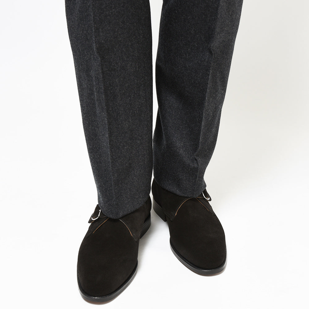 Crockett&Jones クロケットアンドジョーンズ COMPTON コンプトン カーフスエード モンクストラップ シューズ