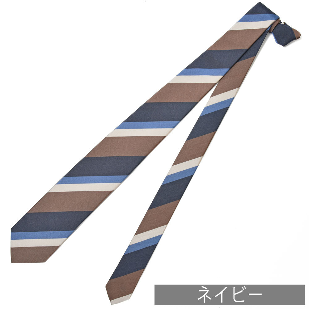 FRANCO BASSI(フランコ バッシ) シルクコットンモガドールブロックストライプタイ U24I-E19