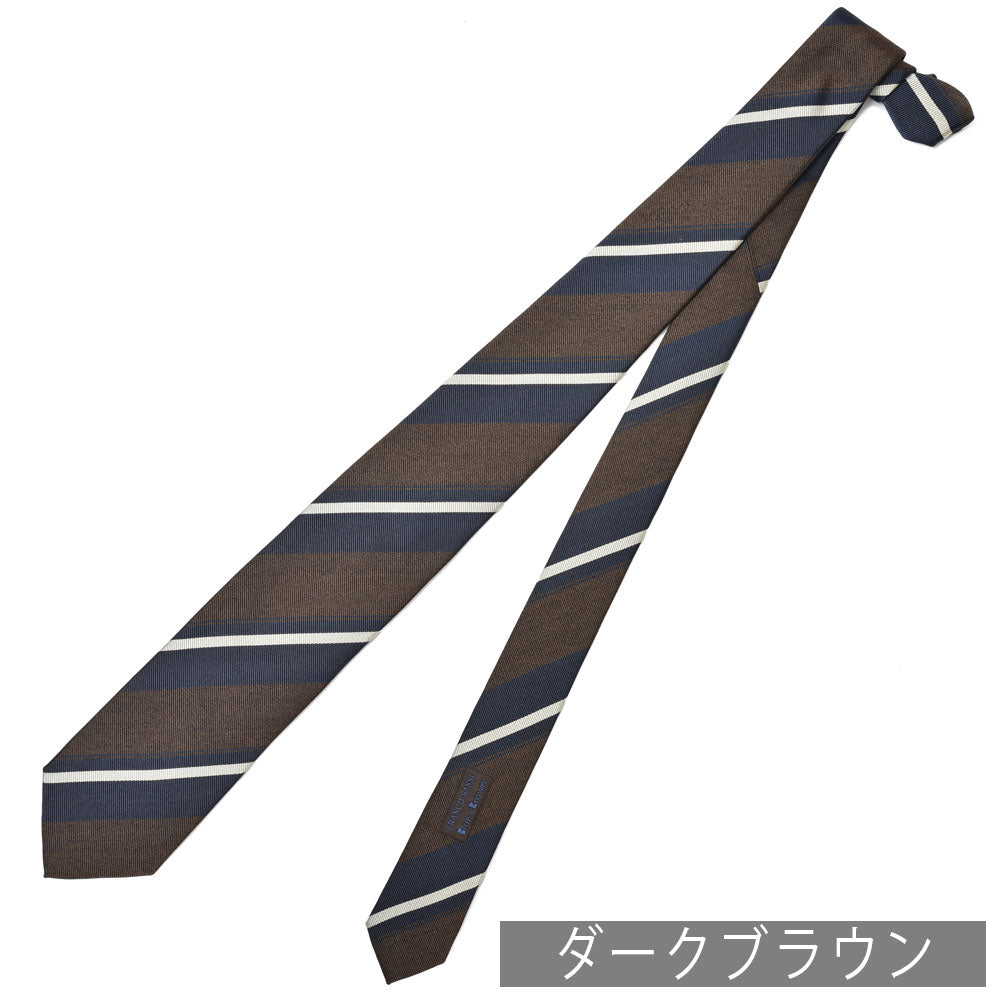 FRANCO BASSI(フランコ バッシ) シルクレップシックシンストライプタイ U24I-K09
