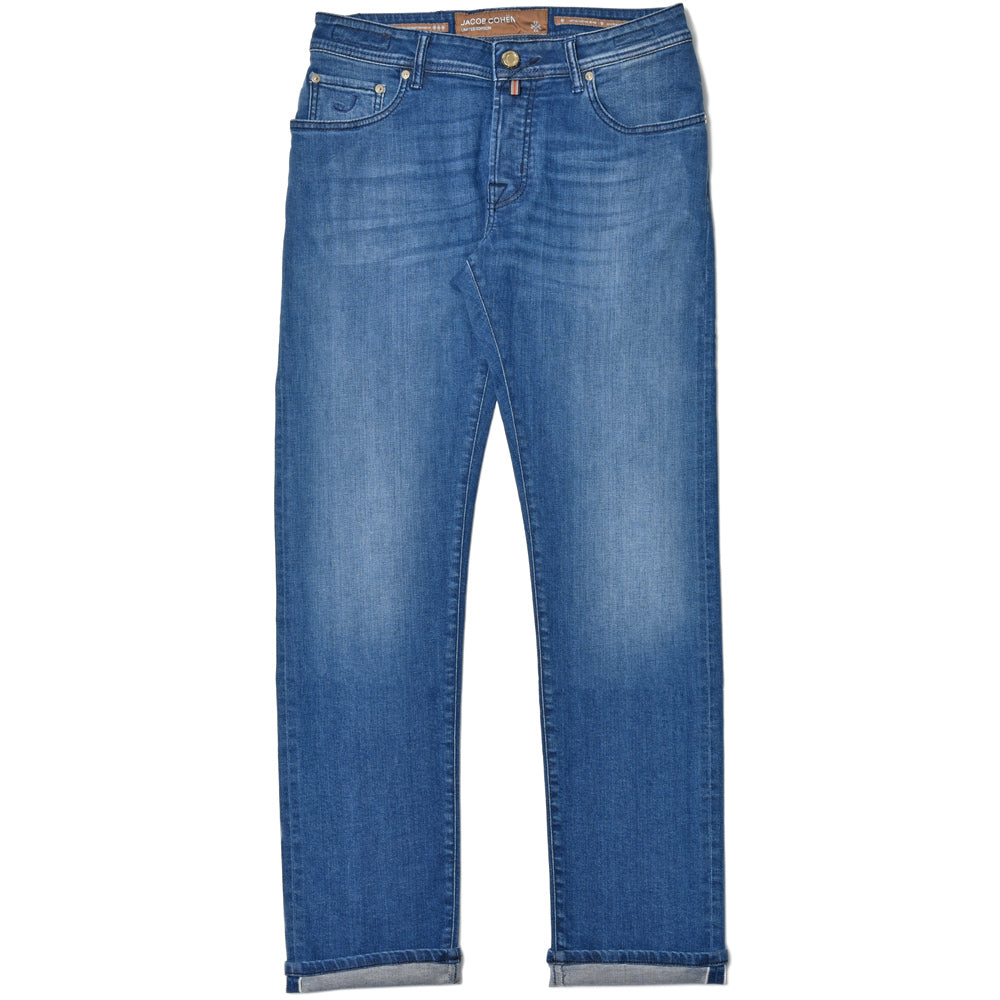 JACOB COHEN(ヤコブコーエン) NICKニック LIMITED EDITION ヴィンテージウォッシュテーパードフィットストレッチセルビッジデニム 226-22277