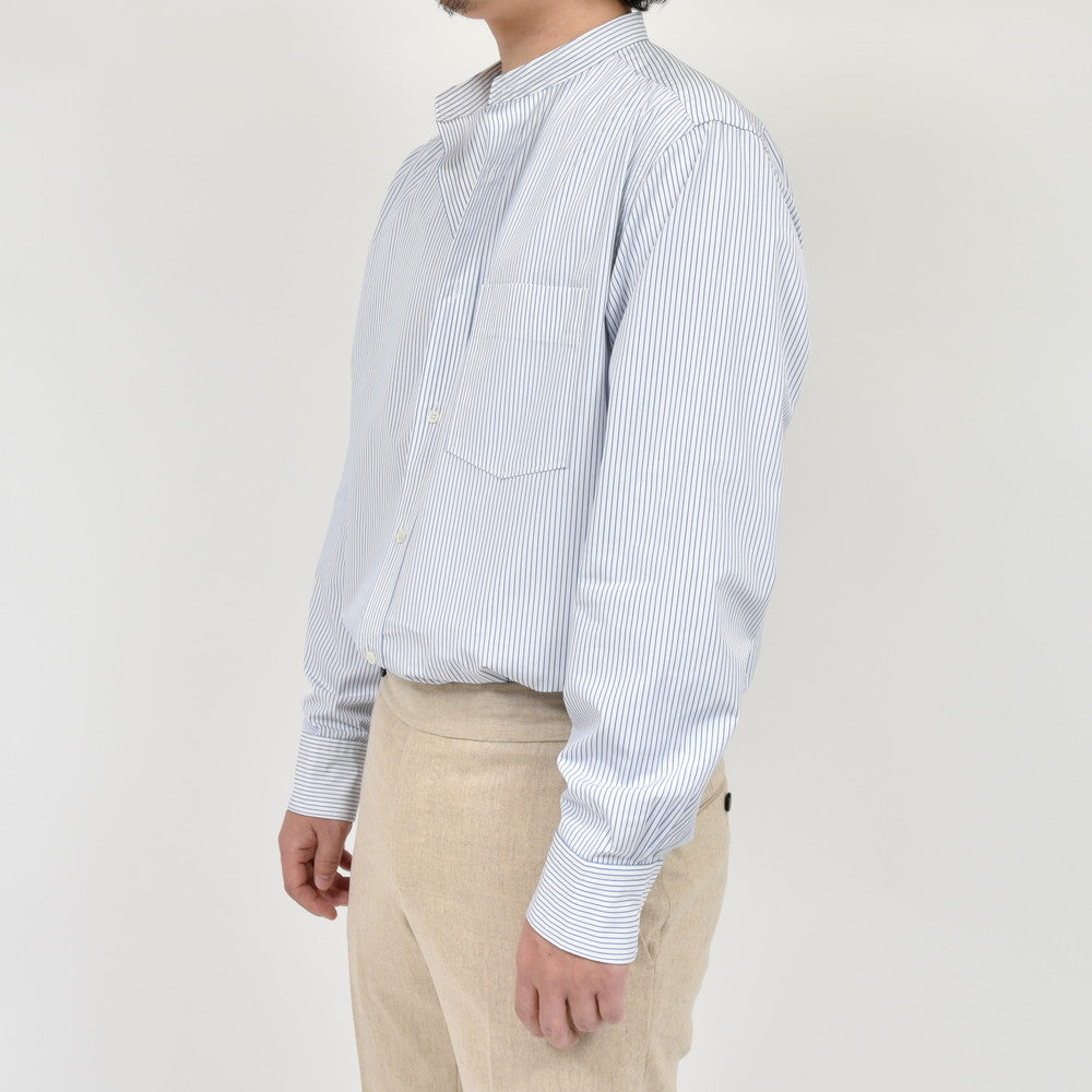 garoh ガロウ garoh shirts02 コットン ブロード バンドカラーシャツ