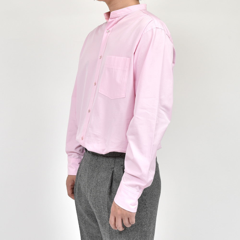 garoh ガロウ garoh shirts02 コットン ブロード バンドカラーシャツ
