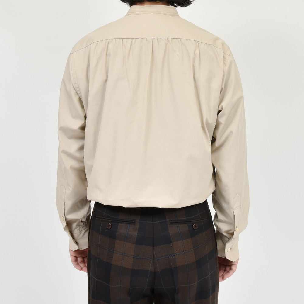 garoh ガロウ garoh shirts02 コットン ブロード バンドカラーシャツ
