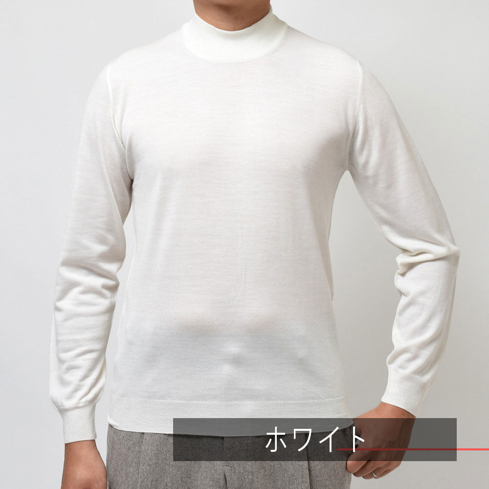 FEDELI(フェデリ) SUPER140'sハイゲージウールモックネックニット DERBY.SPECIAL.LANA140