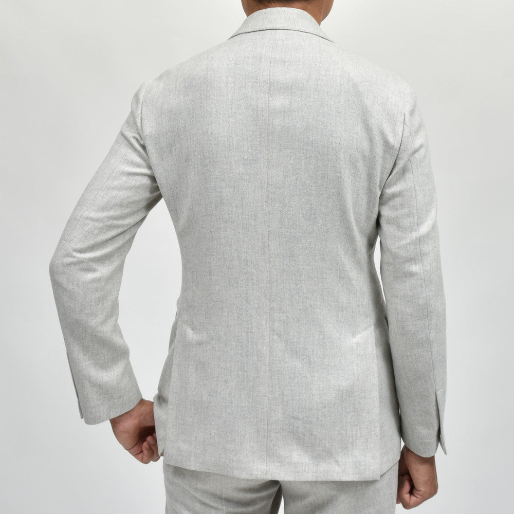 LARDINI(ラルディーニ) ADVANCEアドヴァンス ウールカシミアサキソニー6B1プリーツダブルスーツ JA6104AQ/IVSF63437