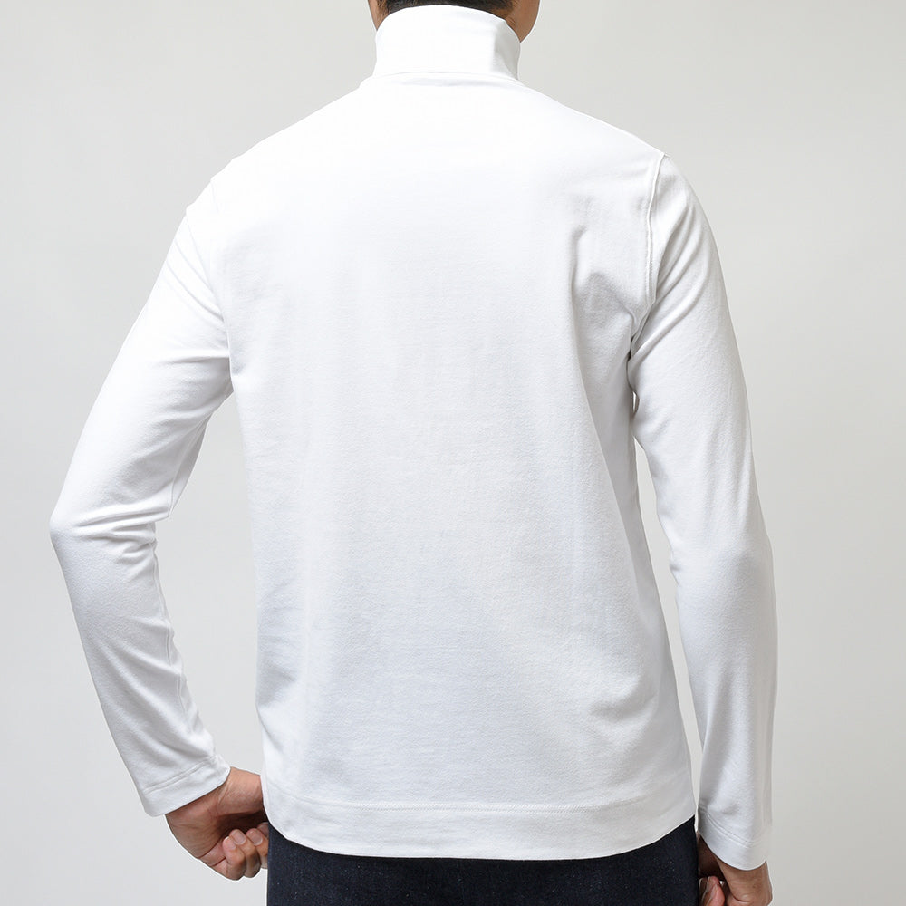 CIRCOLO 1901 チルコロ 1901 コットン ストレッチ カシミヤタッチジャージー ガーメントダイ タートルネック カットソー