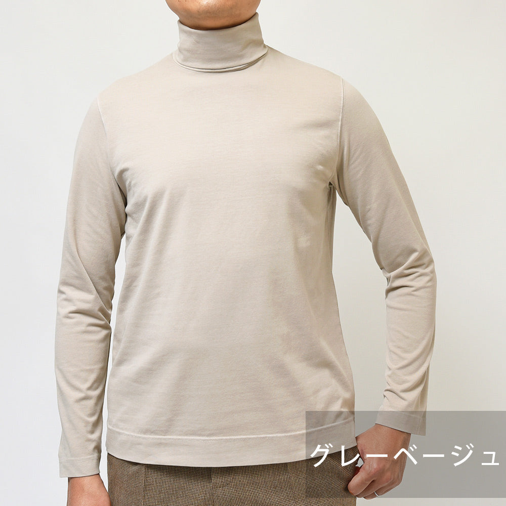 CIRCOLO 1901 チルコロ 1901 コットン ストレッチ カシミヤタッチジャージー ガーメントダイ タートルネック カットソー