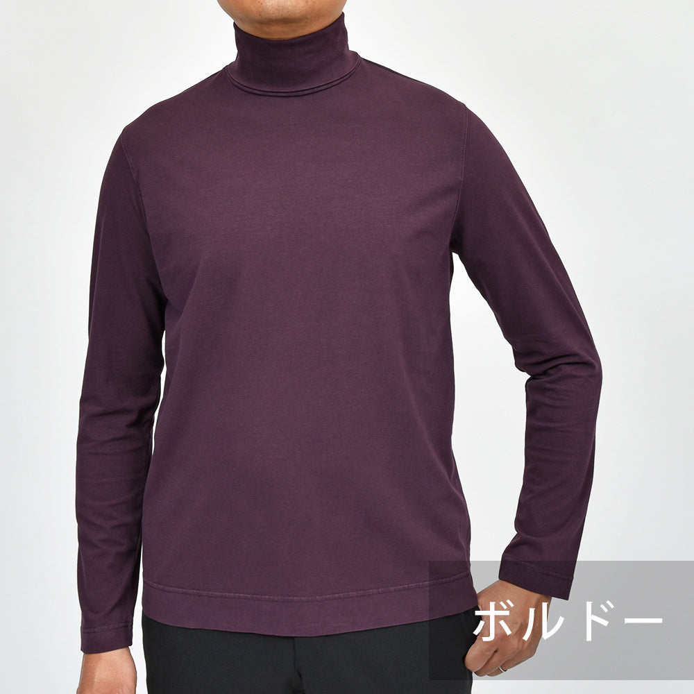 CIRCOLO 1901 チルコロ 1901 コットン ストレッチ カシミヤタッチジャージー ガーメントダイ タートルネック カットソー