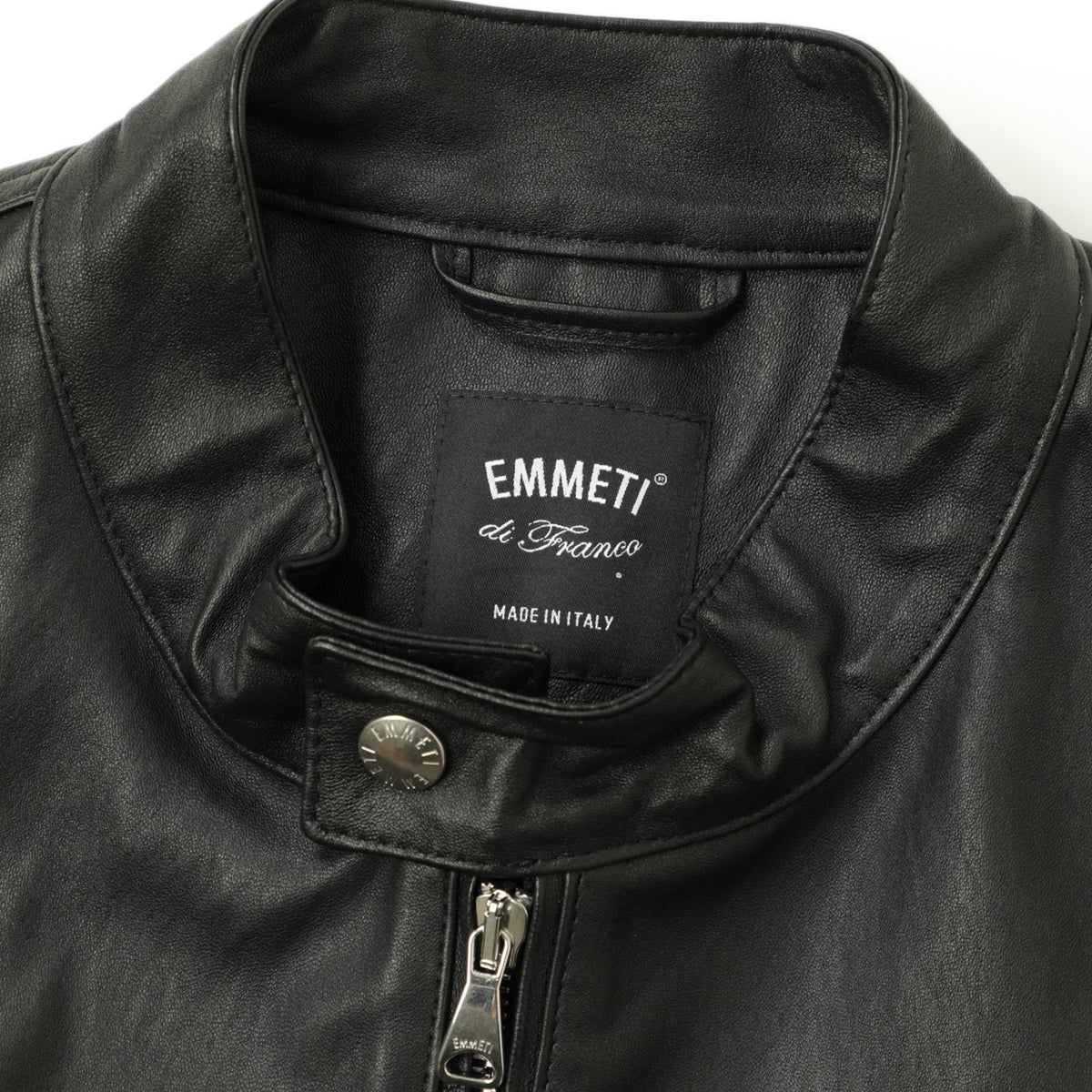 エンメティ/ 【スペシャルストレッチラムレザー】JURI シングル ライダース / ブラック