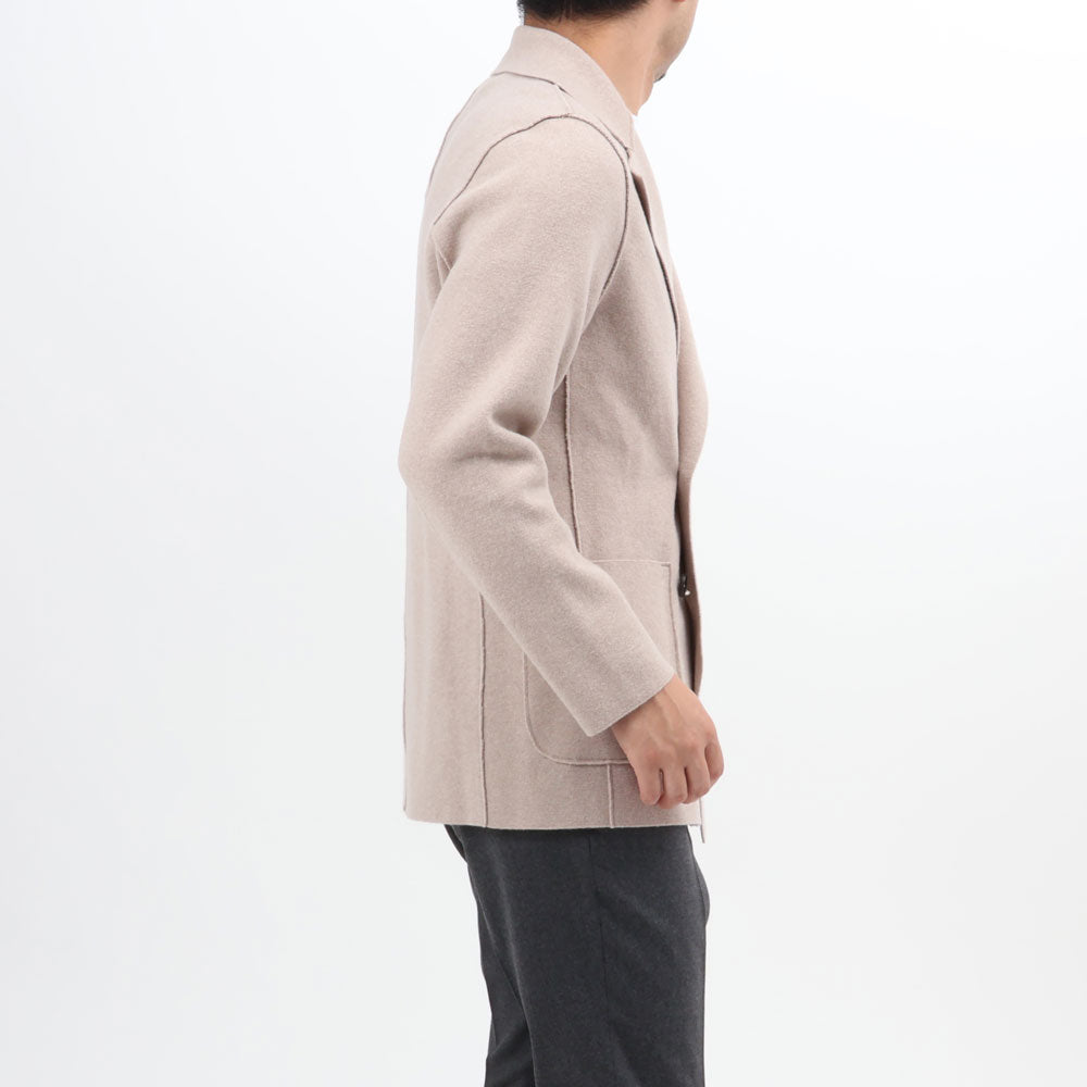 セッテフィーリカシミア / ウール&カシミア 4つボタン ニットジャケット/JACKET DB/MA