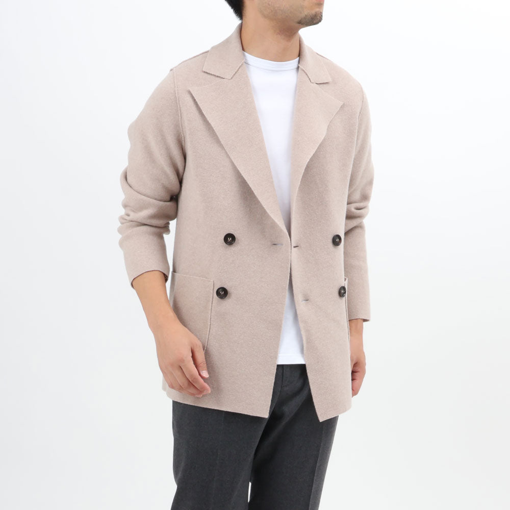 セッテフィーリカシミア / ウール&カシミア 4つボタン ニットジャケット/JACKET DB/MA