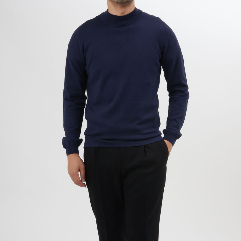 グランサッソ / コットン モックネック ニット(EGYPTIAN COTTON)/58108 18120