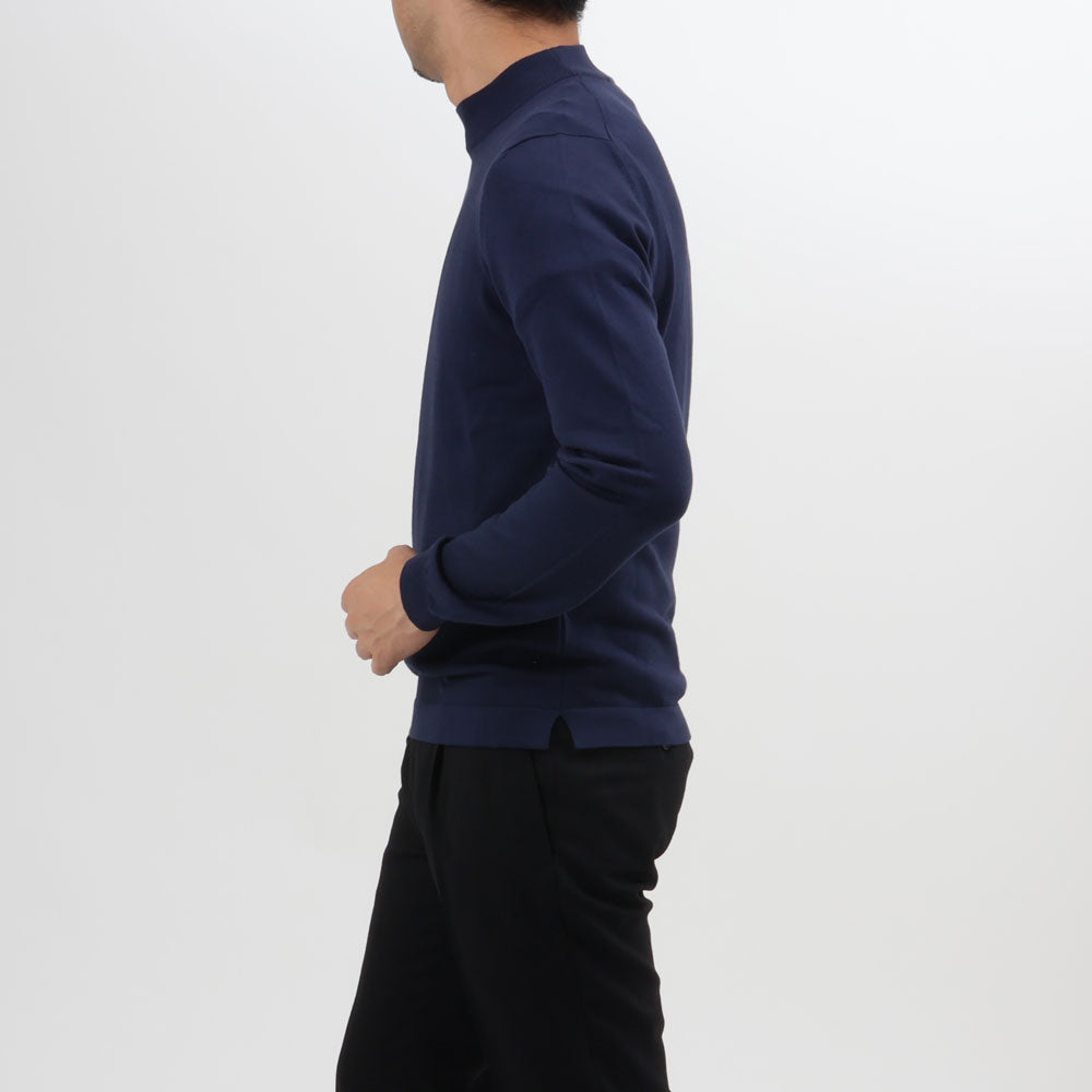 グランサッソ / コットン モックネック ニット(EGYPTIAN COTTON)/58108 18120