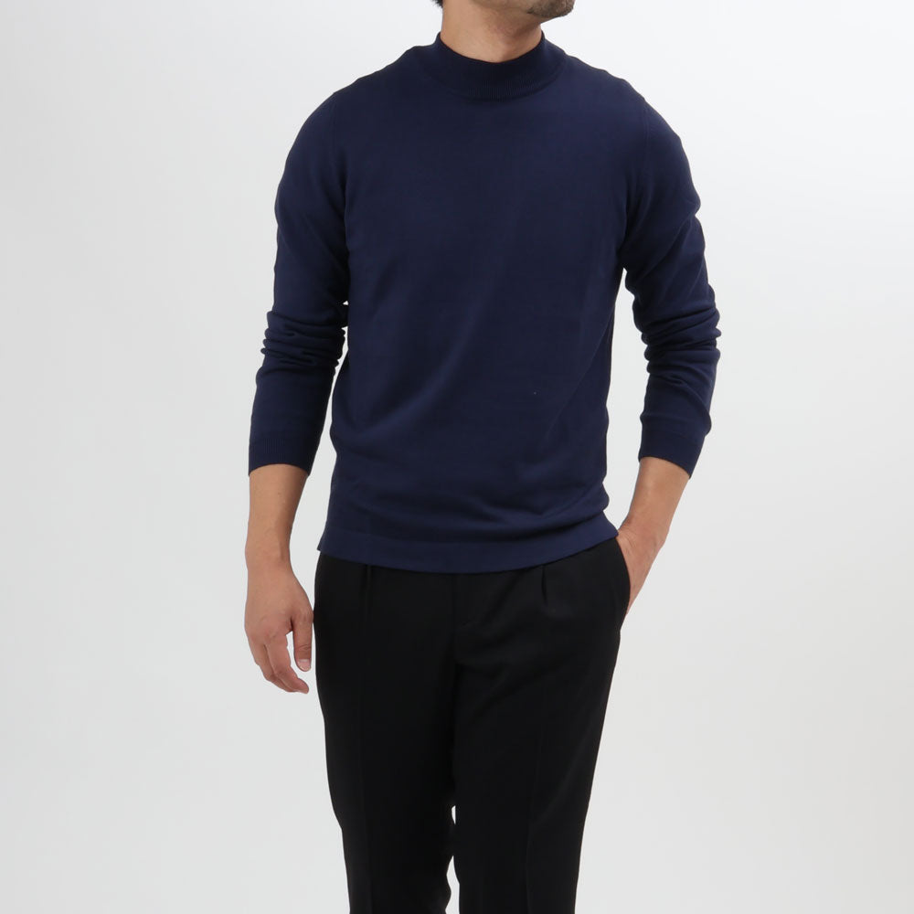 グランサッソ / コットン モックネック ニット(EGYPTIAN COTTON)/58108 18120