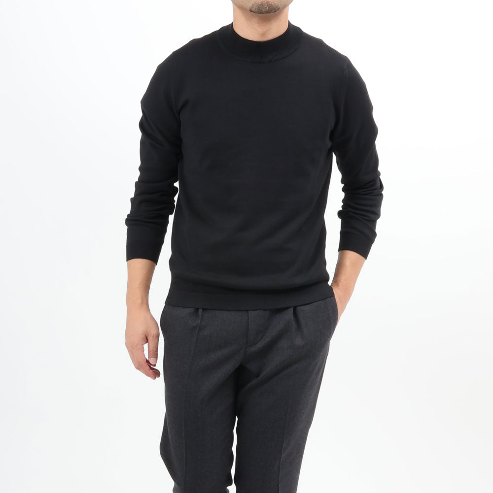グランサッソ / コットン モックネック ニット(EGYPTIAN COTTON)/58108 18120