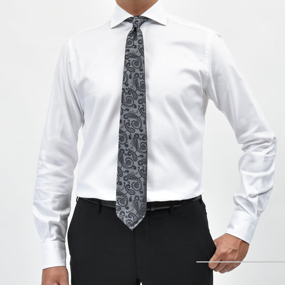 BARBA(バルバ) 406 コットンピンオックスワイドカラーシャツ 489-21455