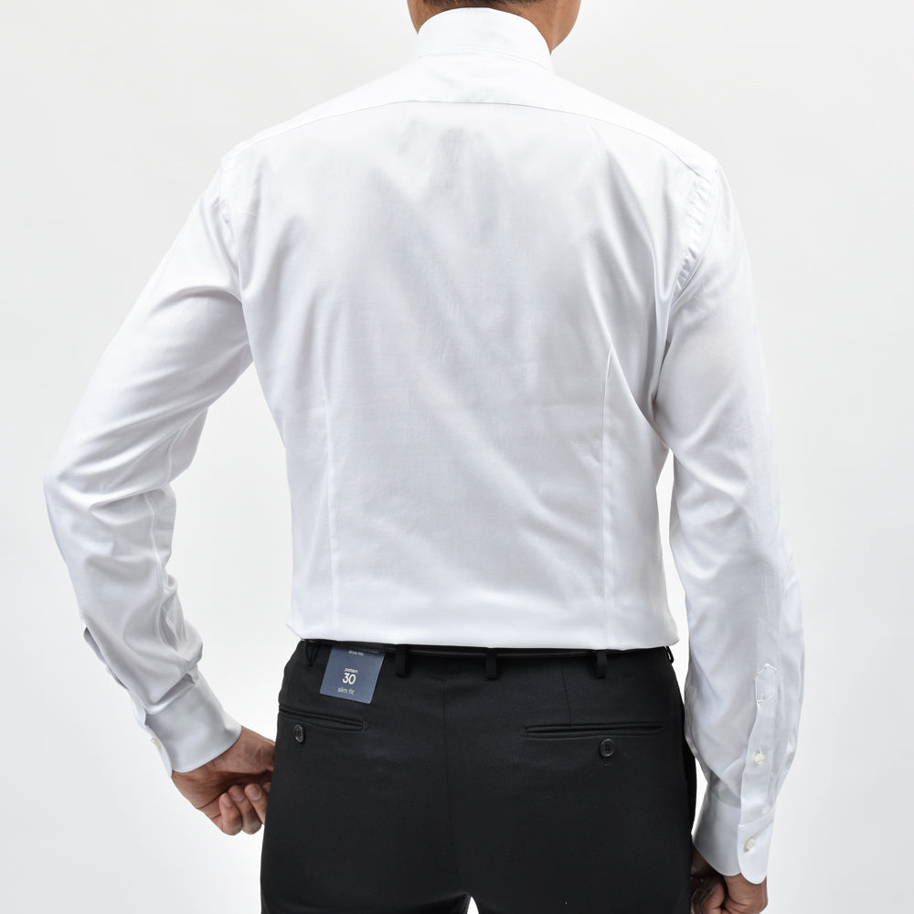 BARBA(バルバ) 406 コットンピンオックスワイドカラーシャツ 489-21455