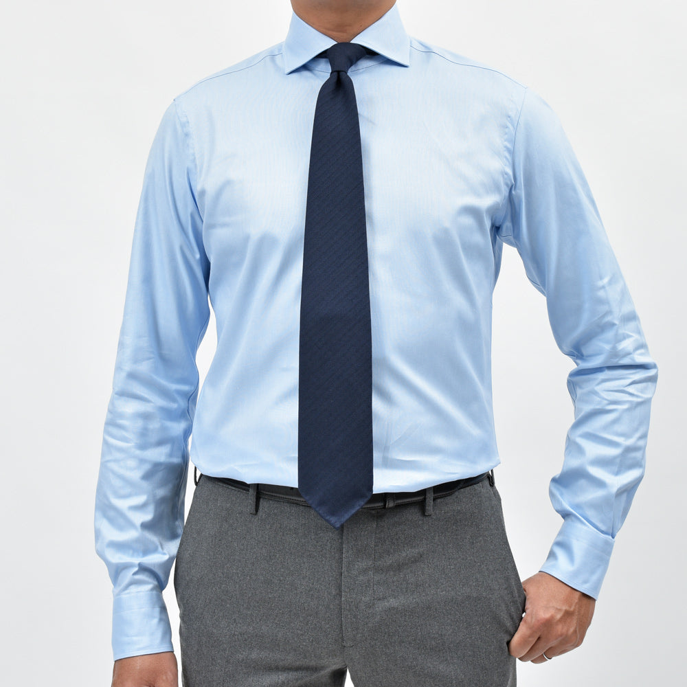 BARBA(バルバ) 406 コットンピンオックスワイドカラーシャツ 489-21455