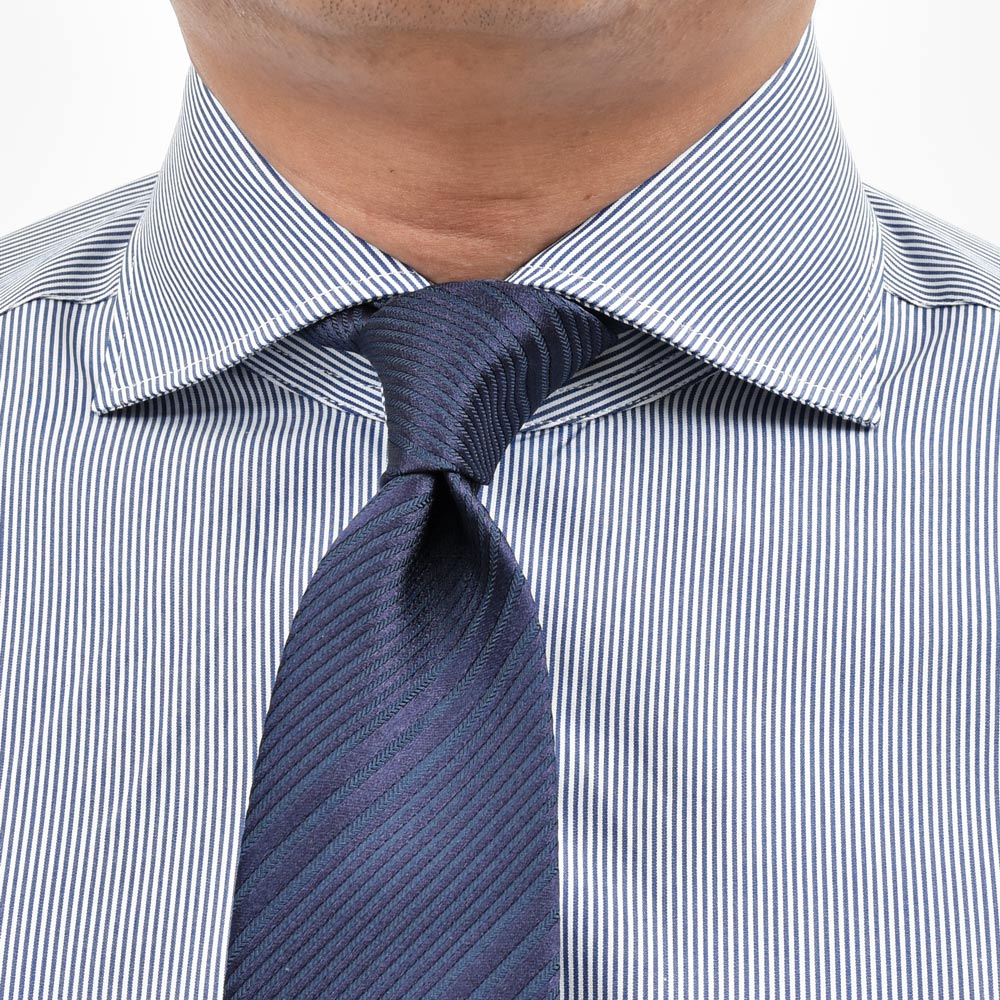BARBA(バルバ) 406 コットンブロードストライプワイドカラーシャツ 489-21456
