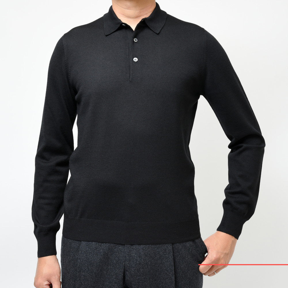GRAN SASSO(グランサッソ) 12ゲージウールニットポロ 55132/14290