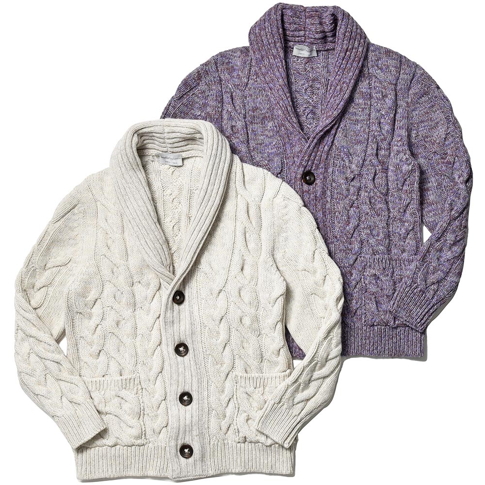 Settefili Cashmere セッテフィーリ カシミア カシミヤ ケーブル ショールカラー ニットカーディガン