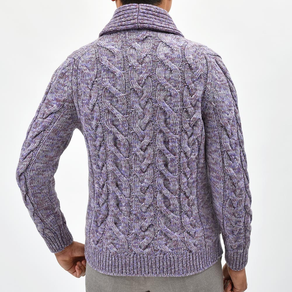 Settefili Cashmere セッテフィーリ カシミア カシミヤ ケーブル ショールカラー ニットカーディガン