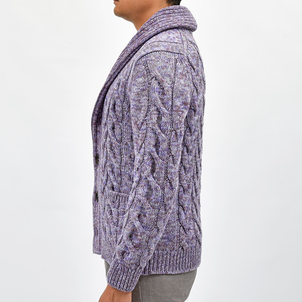 Settefili Cashmere セッテフィーリ カシミア カシミヤ ケーブル ショールカラー ニットカーディガン