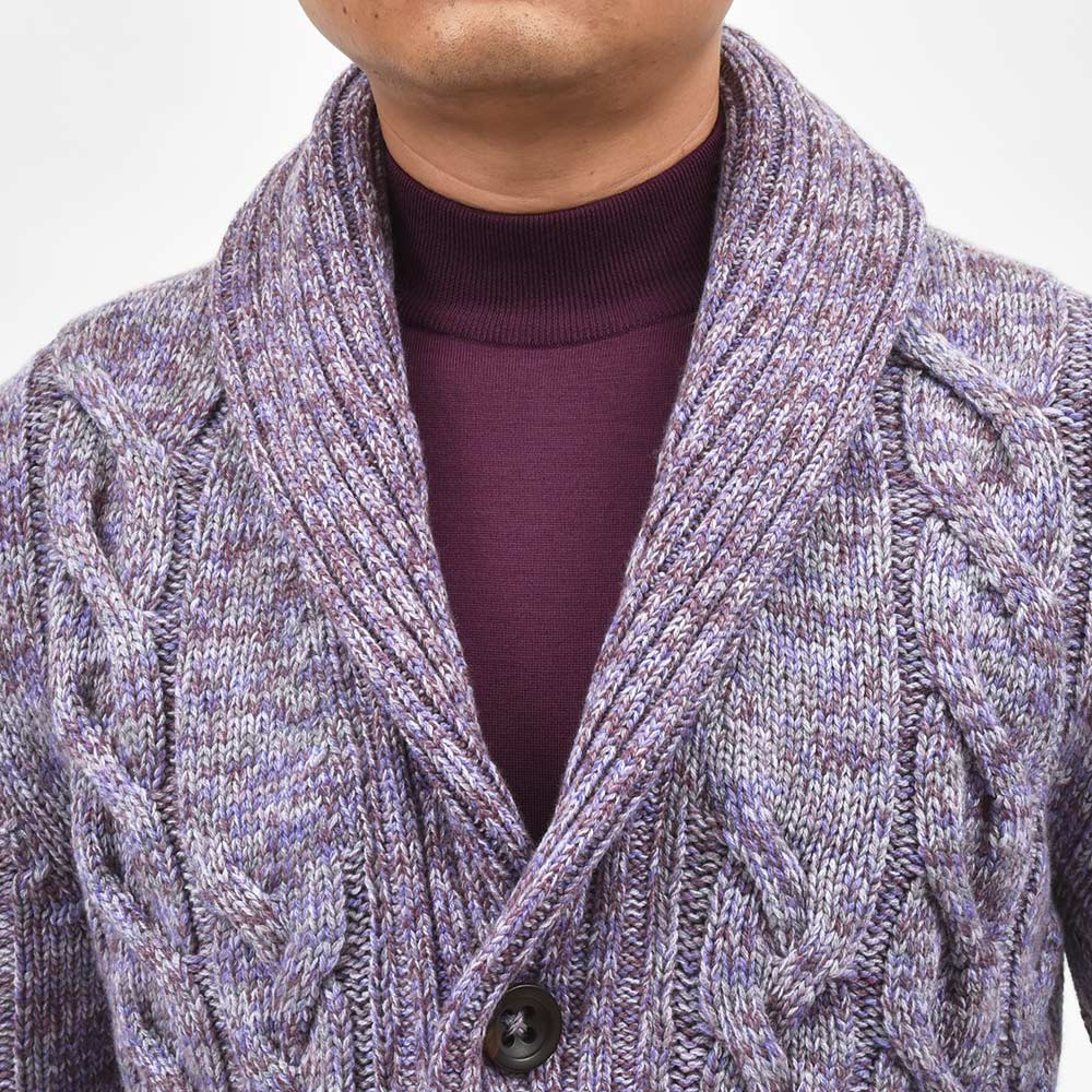Settefili Cashmere セッテフィーリ カシミア カシミヤ ケーブル ショールカラー ニットカーディガン