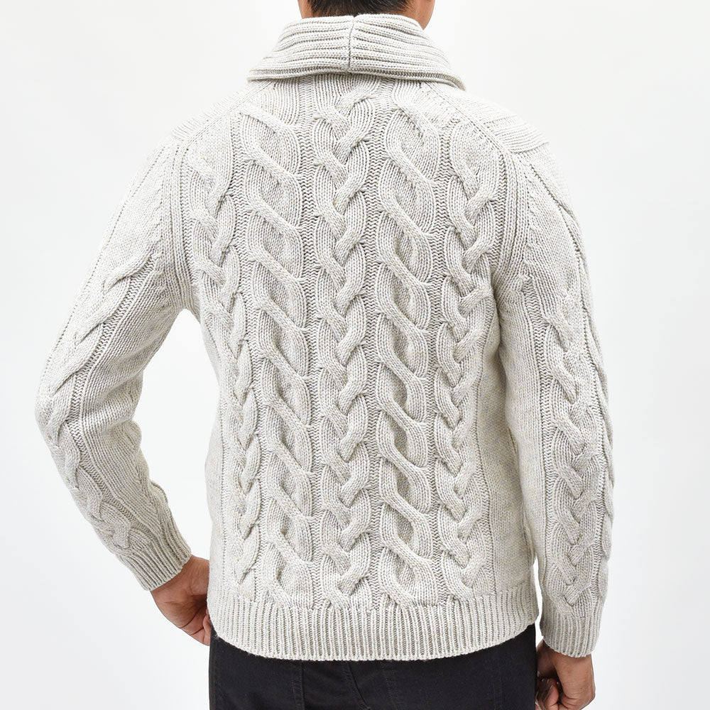 Settefili Cashmere セッテフィーリ カシミア カシミヤ ケーブル ショールカラー ニットカーディガン