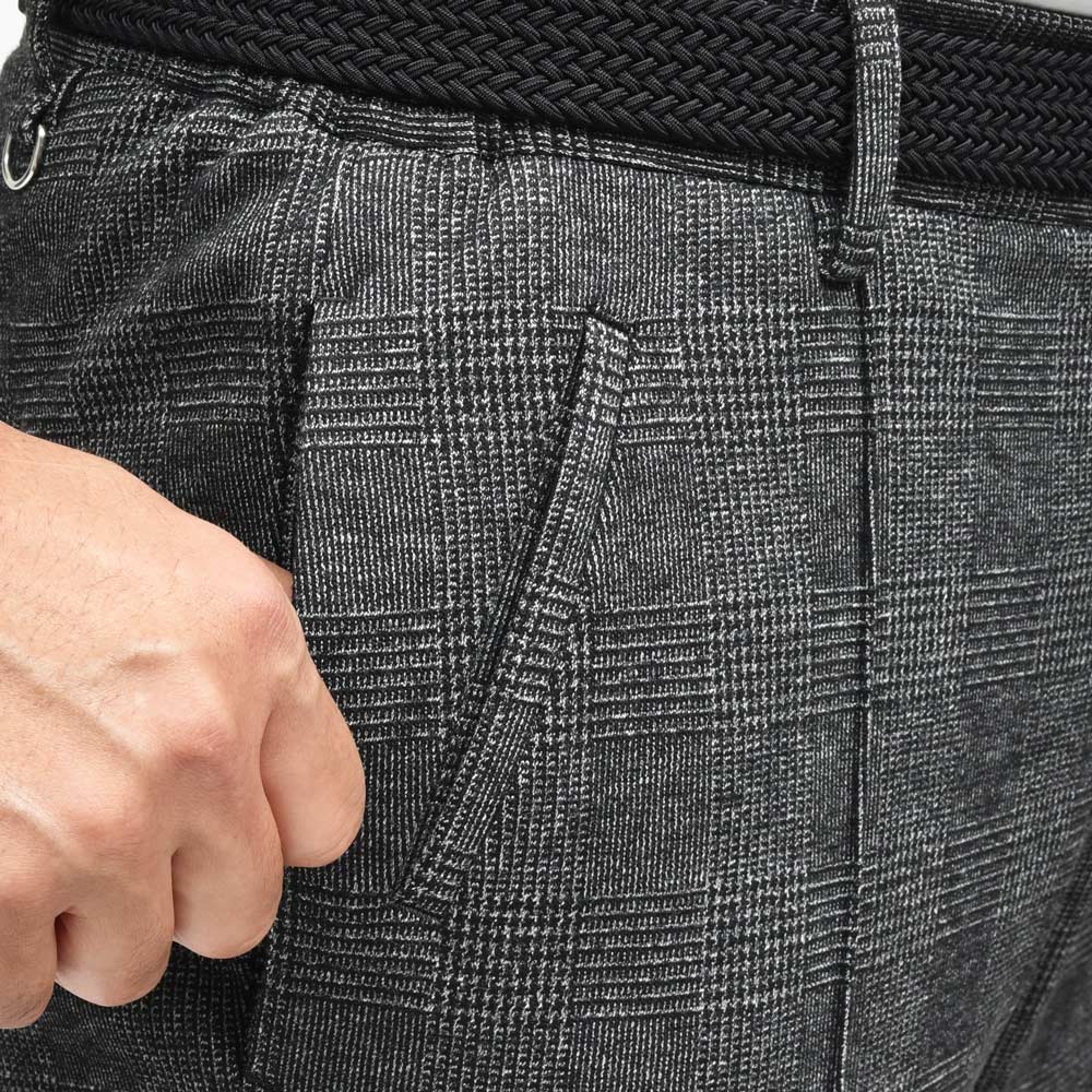giab's ARCHIVIO(ジャブス アルキヴィオ) guji golf別注MASACCIOマサッチョ グレンチェックジャージーテーパードシャーリングパンツ MASACCIOLF/1-A57
