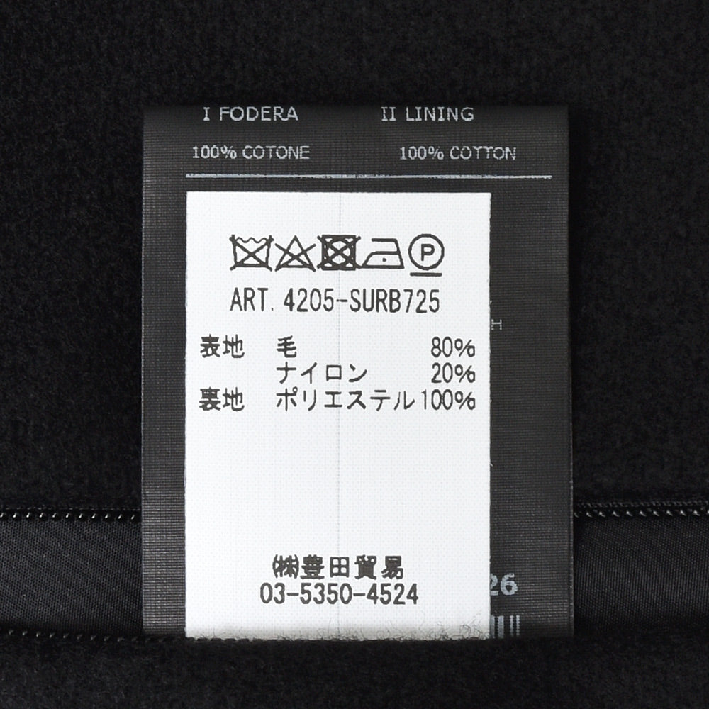 Hevo(イーヴォ) SURBONスルボン ウォーターレペレントウールナイロンソフトメルトン1Bセミダブルコート SURB725