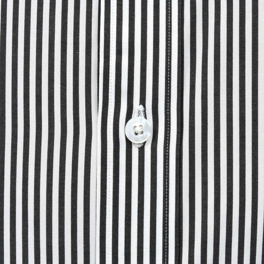 garoh(ガロウ) dress shirts01 コットンブロードストライプラウンドタブカラーシャツ