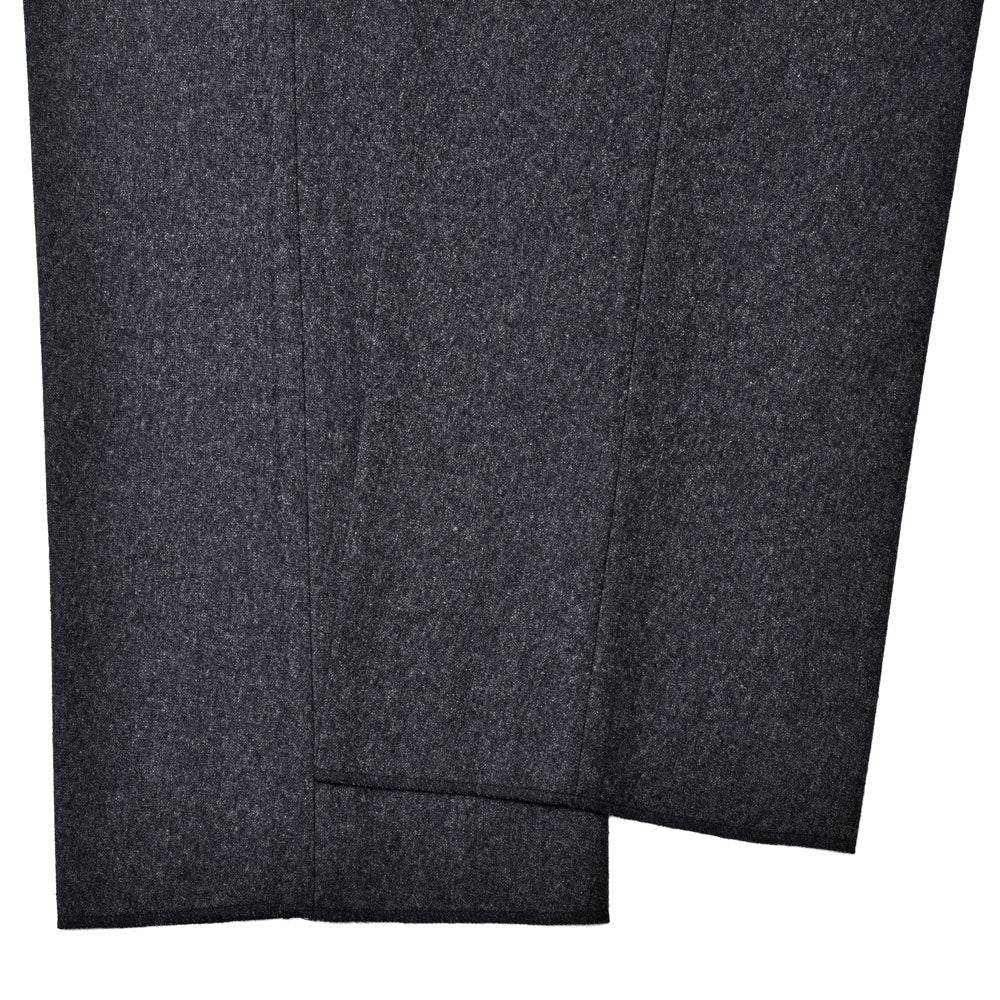 garoh(ガロウ) pants03 ウールフランネル1プリーツサイドアジャスターテーパードパンツ