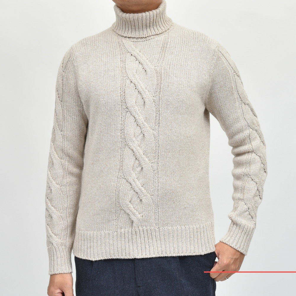ZANONE(ザノーネ) ミドルゲージウールケーブルタートルネックニット DV/SLIM FIT/810105/ZN252/25440