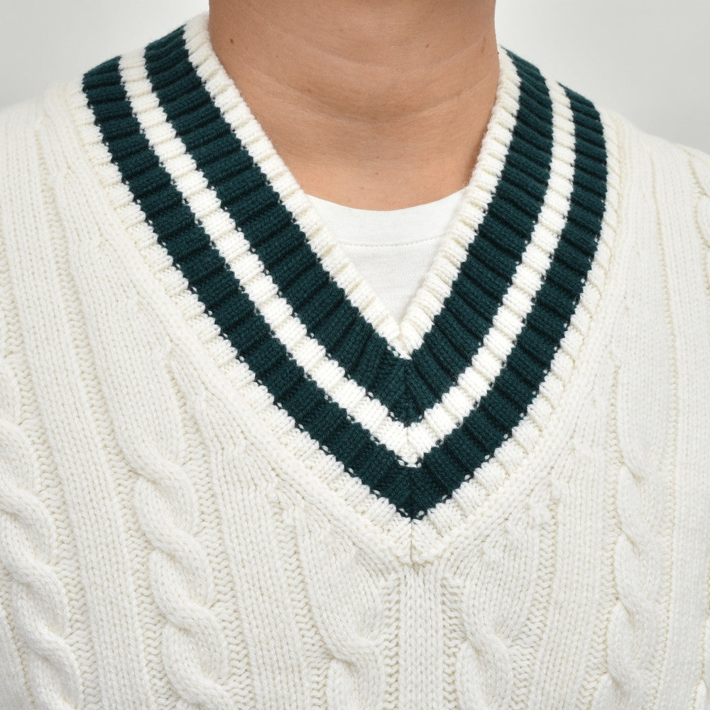 ZANONE(ザノーネ) ミドルゲージウールケーブルVネックチルデンニット V/SLIM FIT/810123/ZN251/25443