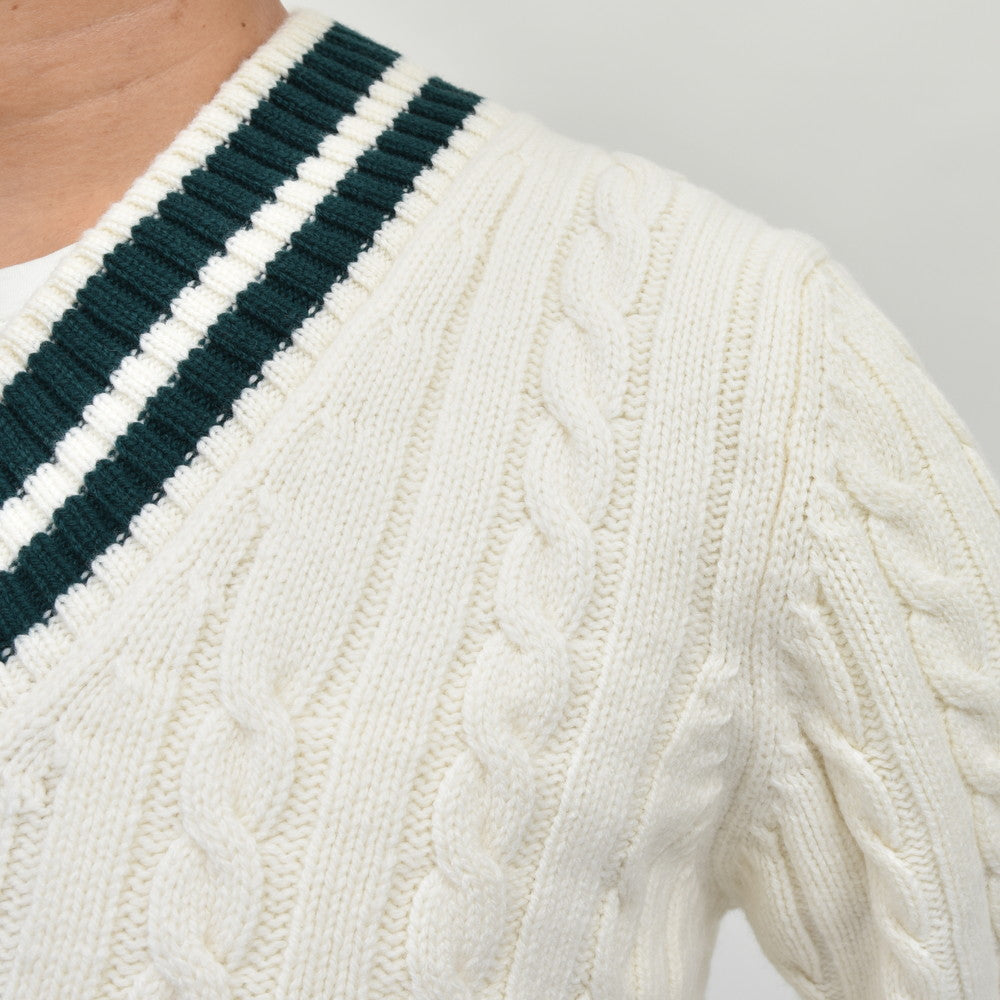 ZANONE(ザノーネ) ミドルゲージウールケーブルVネックチルデンニット V/SLIM FIT/810123/ZN251/25443