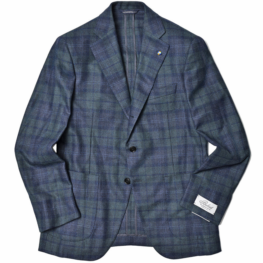 Belvest(ベルベスト) ウールカシミアシルクブラックウォッチ3BジャケットG10307-23804/GJ