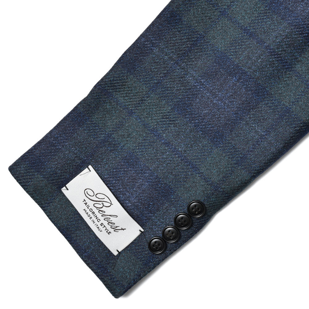 Belvest(ベルベスト) ウールカシミアシルクブラックウォッチ3BジャケットG10307-23804/GJ