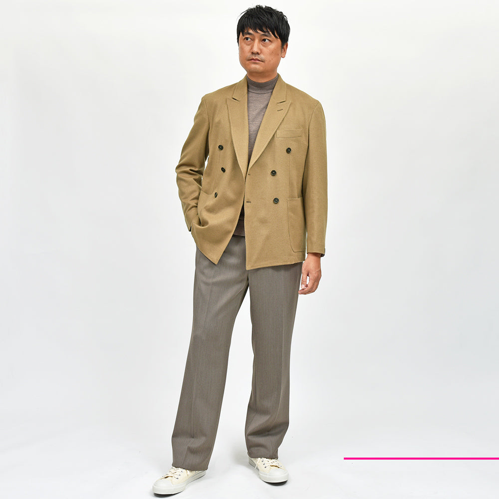 Errico Formicola エリコ フォルミコラ CLAUDIO ウール カシミヤ ライトフランネル ダブル6Bジャケット