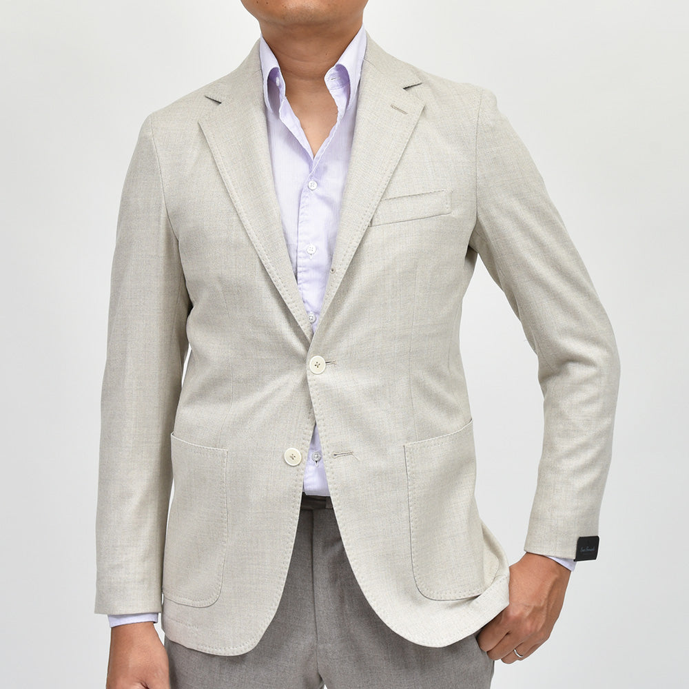 Errico Formicola エリコ フォルミコラ ANDREA Loro Piana JERSELY ウール ストレッチ サキソニー シングル3Bジャケット