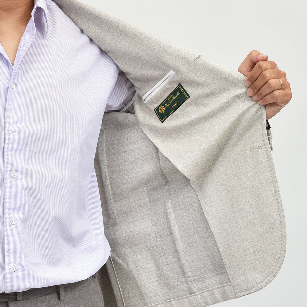 Errico Formicola エリコ フォルミコラ ANDREA Loro Piana JERSELY ウール ストレッチ サキソニー シングル3Bジャケット
