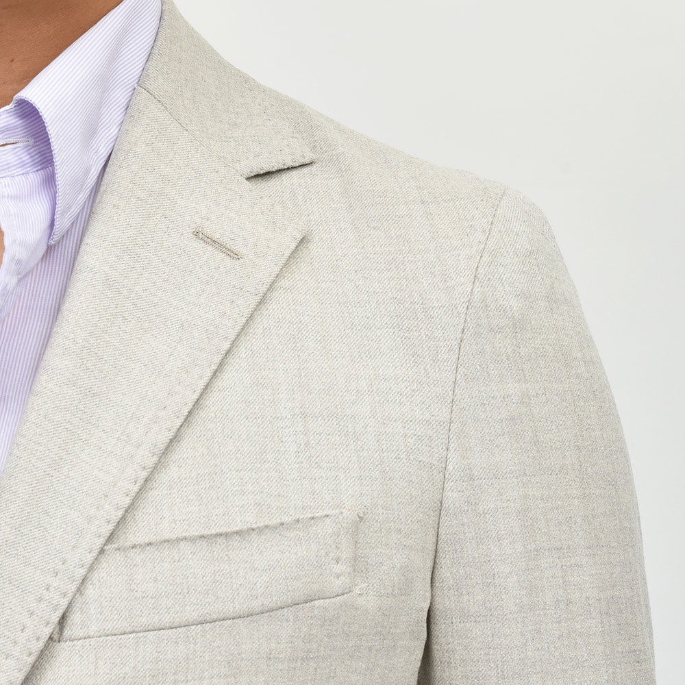Errico Formicola エリコ フォルミコラ ANDREA Loro Piana JERSELY ウール ストレッチ サキソニー シングル3Bジャケット