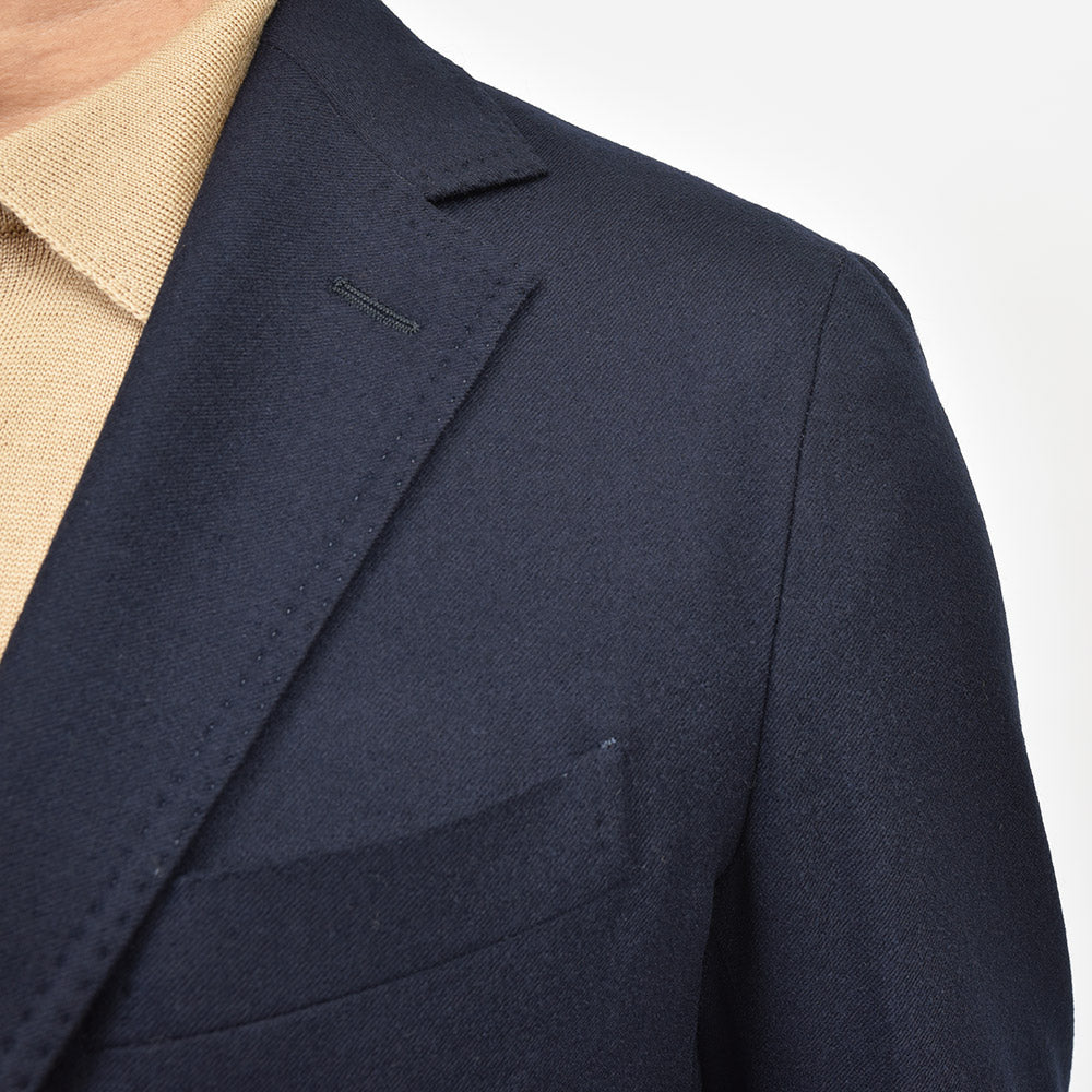 Errico Formicola エリコ フォルミコラ ANDREA Loro Piana JERSELY ウール ストレッチ サキソニー シングル3Bジャケット